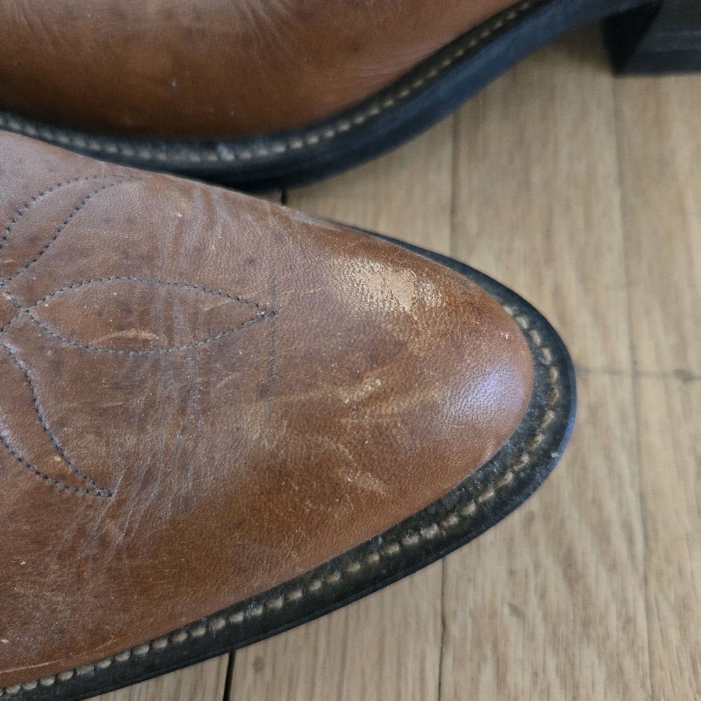 Olathe Boot Brown Leather Women's Cowboy Boots - Picture 5 of 5